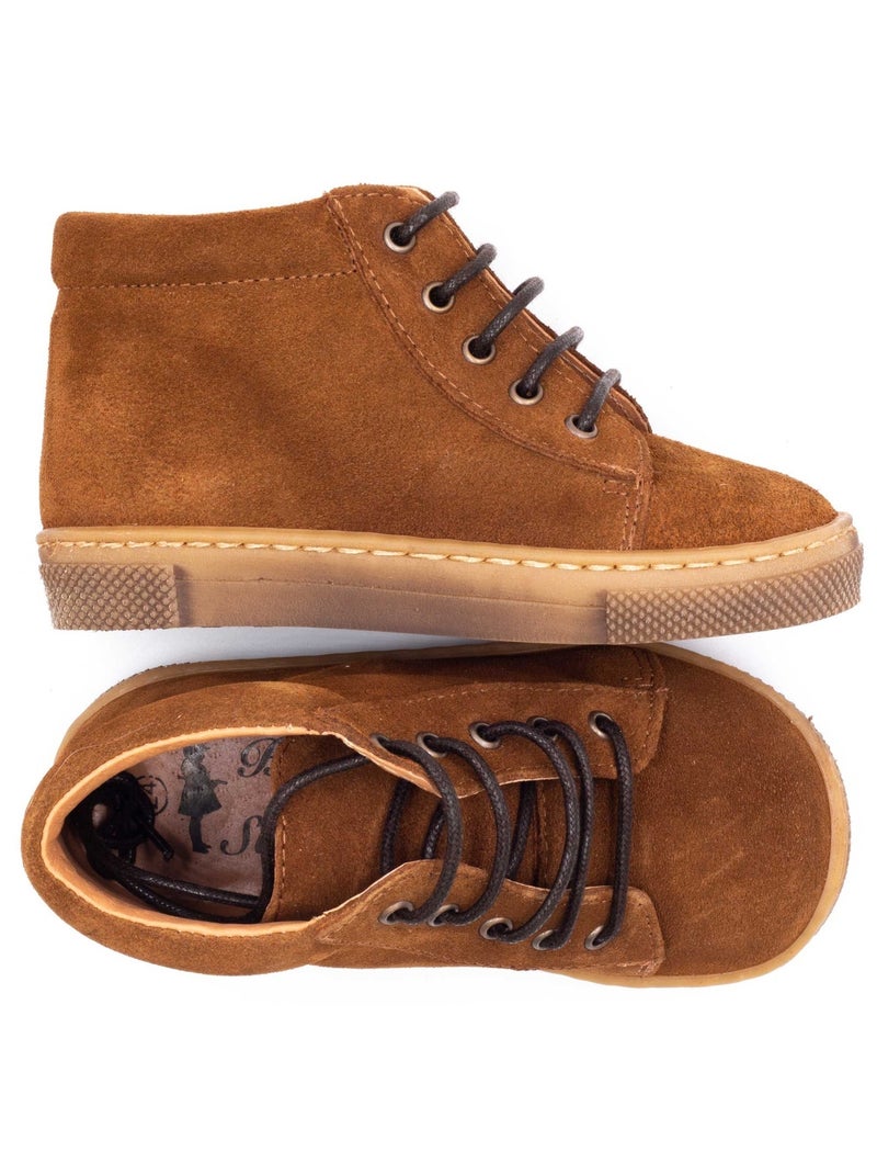 Bottines à Lacets - Boni Regisse Marron chocolat - Kiabi