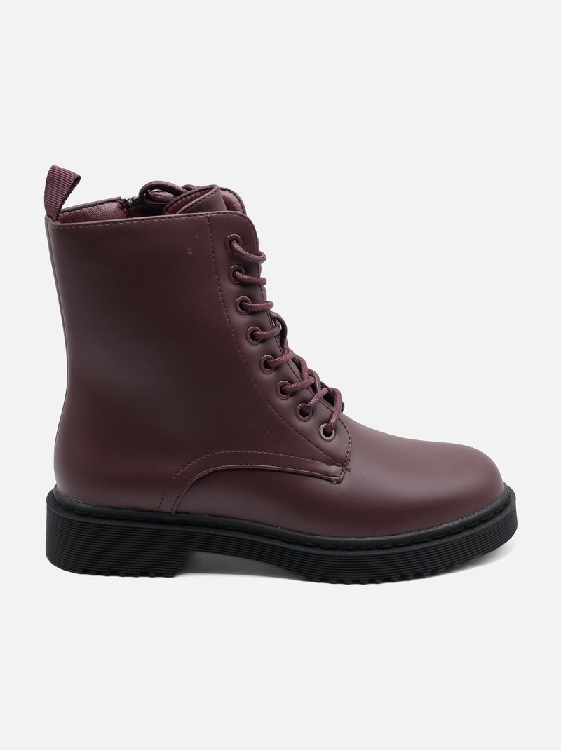 Bottines a lacets - C M Bordeaux - Kiabi