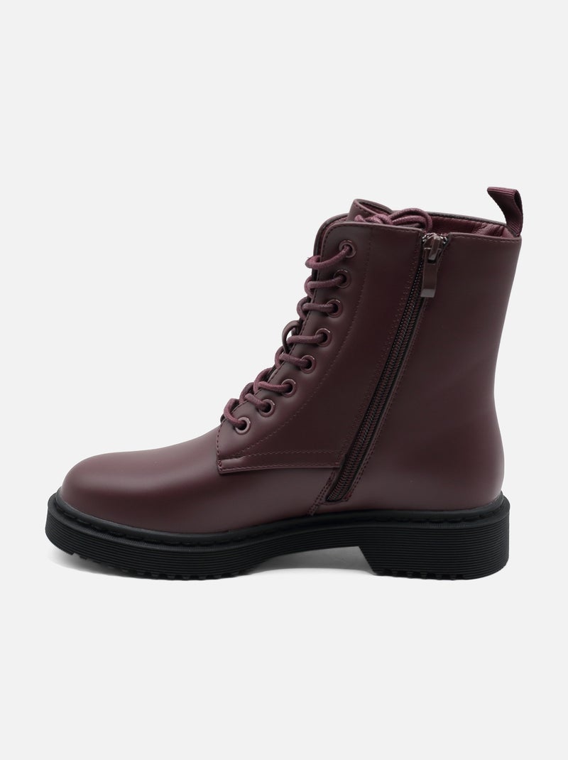 Bottines a lacets - C M Bordeaux - Kiabi