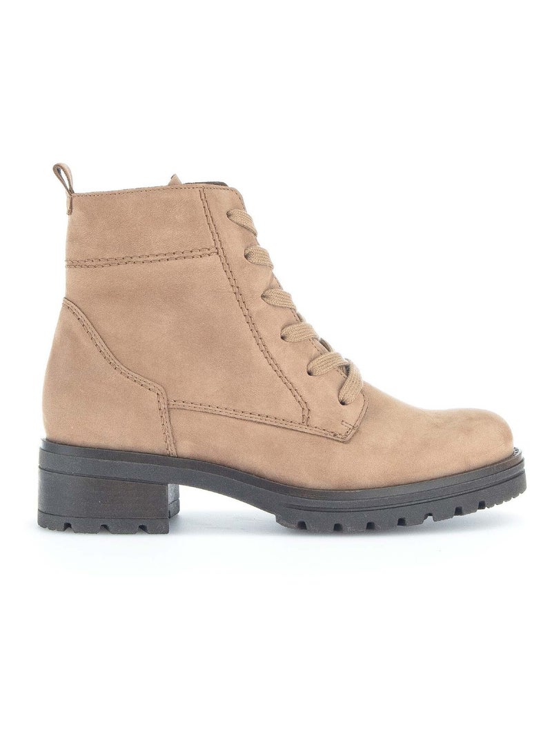 Bottines à lacets camel en suède Camel - Kiabi