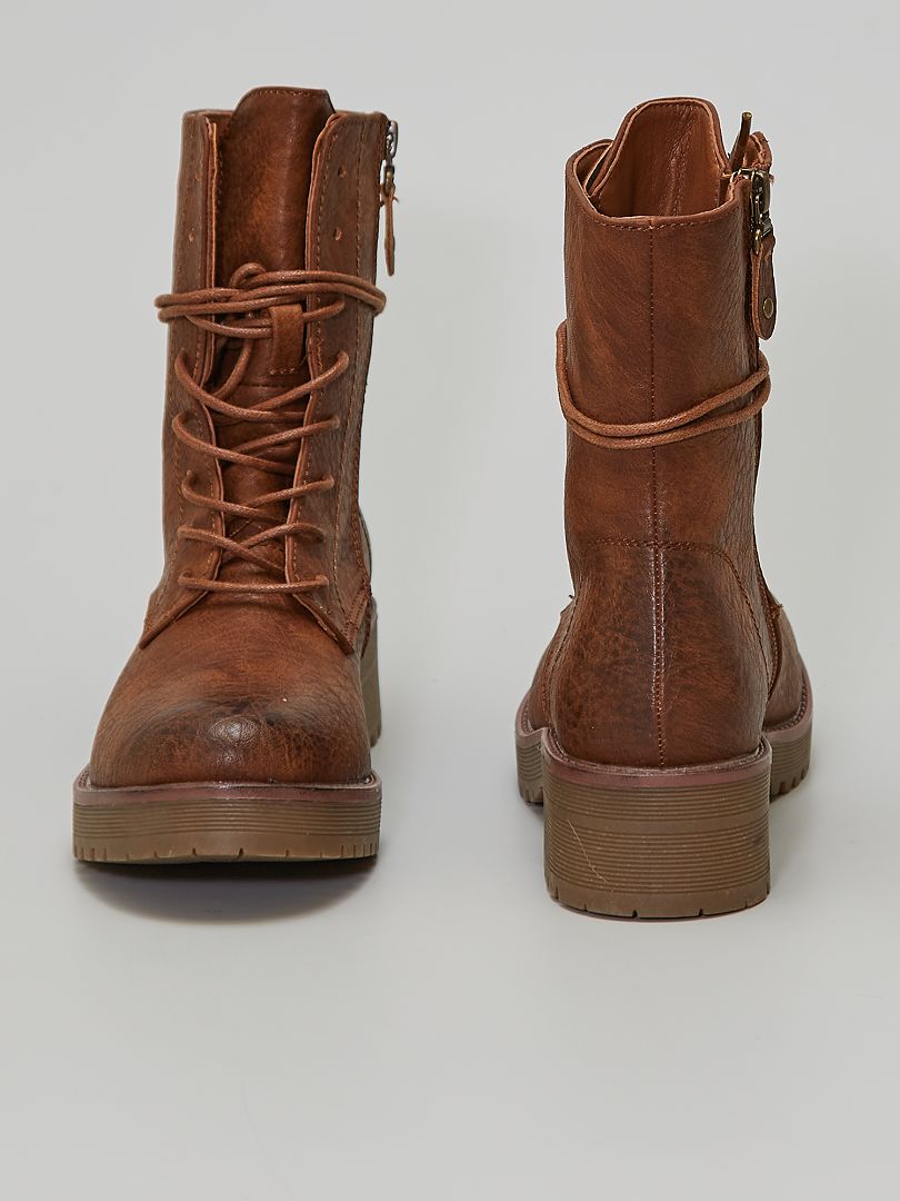 Bottines lacets camel Kiabi 30.00