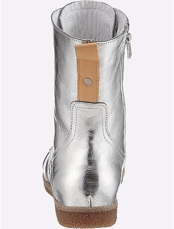 Bottines à Lacets Cuir Nappa De Vache - Taille Standard - helline