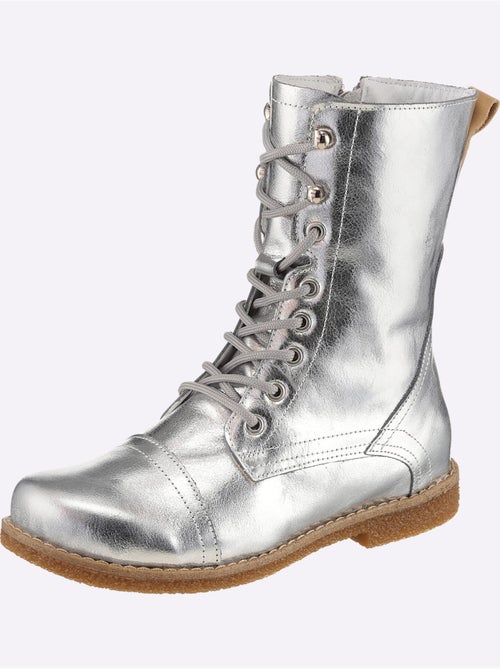 Bottines à Lacets Cuir Nappa De Vache - Taille Standard - helline - Kiabi