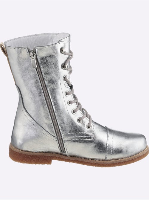 Bottines à Lacets Cuir Nappa De Vache - Taille Standard - helline - Kiabi