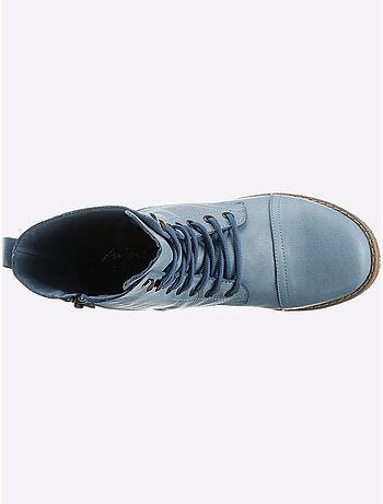 Bottines à Lacets Cuir Nappa De Vache - Taille Standard - helline