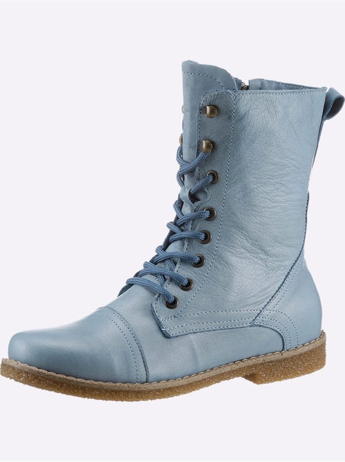 Bottines à Lacets Cuir Nappa De Vache - Taille Standard - helline - Kiabi