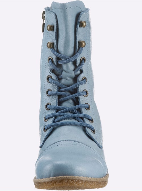Bottines à Lacets Cuir Nappa De Vache - Taille Standard - helline - Kiabi
