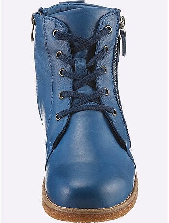 Bottines à Lacets Cuir Nappa De Vache - Taille Standard - helline
