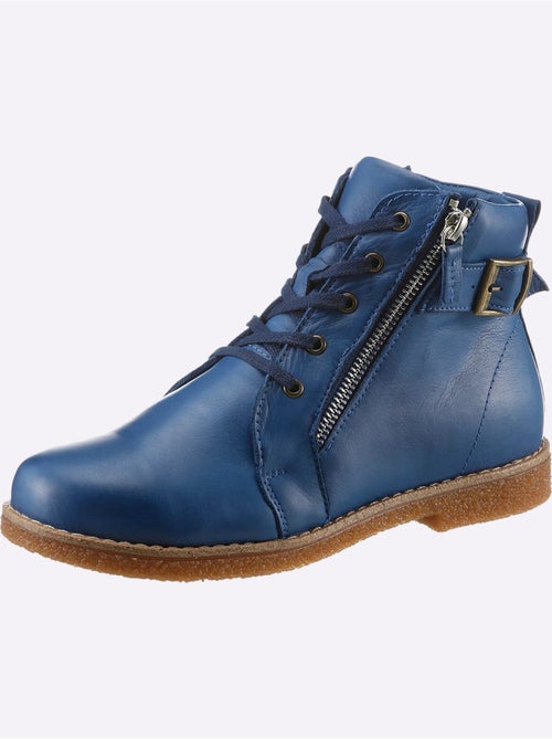 Bottines à Lacets Cuir Nappa De Vache - Taille Standard - helline - Kiabi