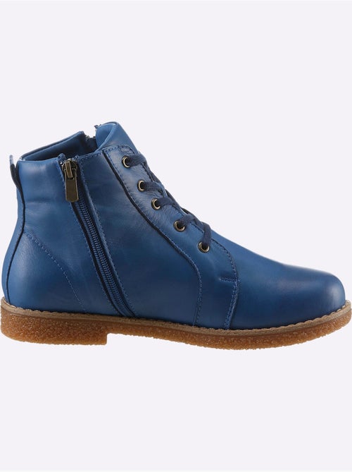 Bottines à Lacets Cuir Nappa De Vache - Taille Standard - helline - Kiabi