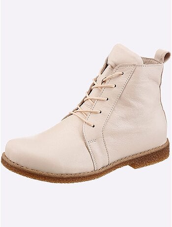 Bottines à lacets cuir nappa de vache - taille standard - helline