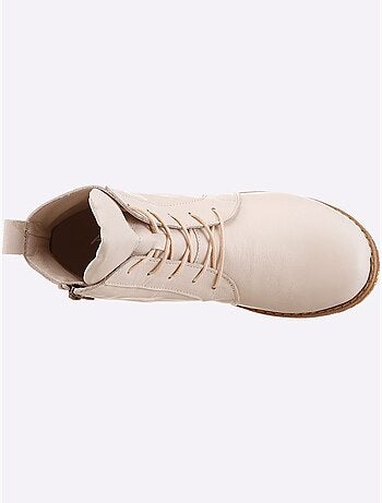 Bottines à lacets cuir nappa de vache - taille standard - helline