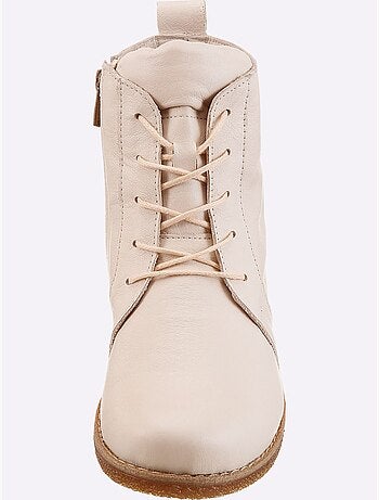 Bottines à lacets cuir nappa de vache - taille standard - helline