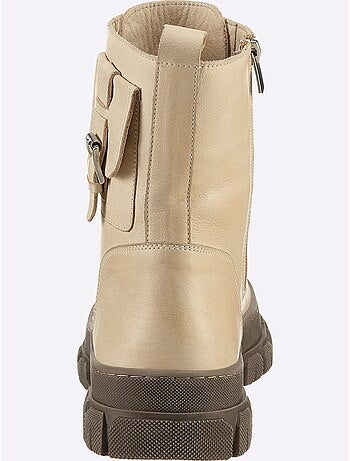 Bottines à Lacets Cuir Nappa De Vache - Taille Standard - helline