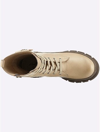 Bottines à Lacets Cuir Nappa De Vache - Taille Standard - helline