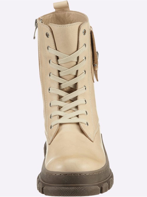 Bottines à Lacets Cuir Nappa De Vache - Taille Standard - helline - Kiabi