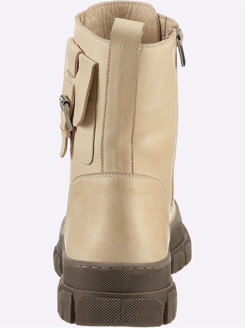 Bottines à Lacets Cuir Nappa De Vache - Taille Standard - helline - Kiabi
