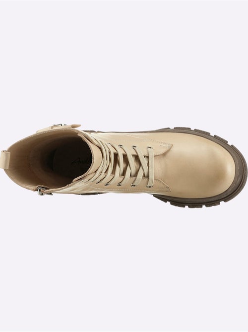 Bottines à Lacets Cuir Nappa De Vache - Taille Standard - helline - Kiabi
