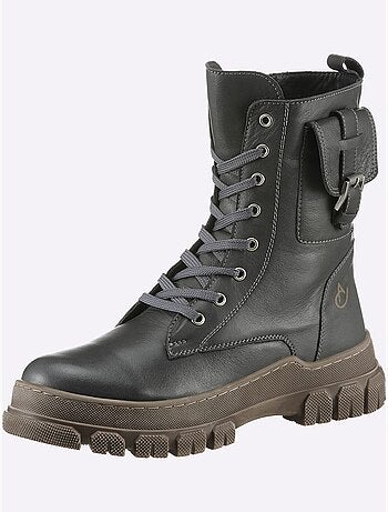 Bottines à Lacets Cuir Nappa De Vache - Taille Standard - helline