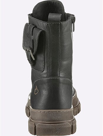 Bottines à Lacets Cuir Nappa De Vache - Taille Standard - helline
