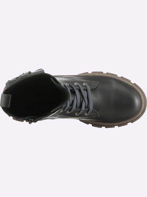 Bottines à Lacets Cuir Nappa De Vache - Taille Standard - helline - Kiabi