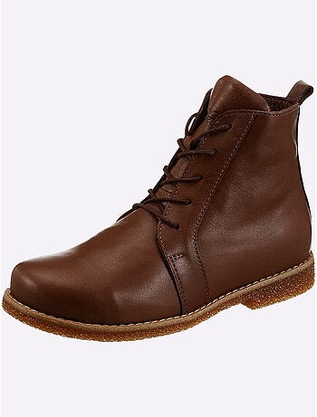Bottines à lacets cuir nappa de vache - taille standard - helline
