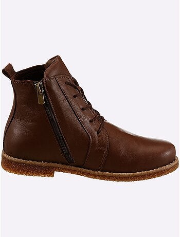 Bottines à lacets cuir nappa de vache - taille standard - helline