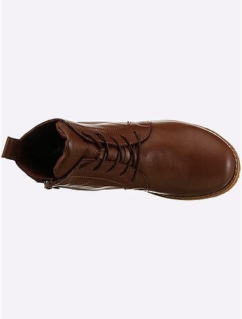 Bottines à lacets cuir nappa de vache - taille standard - helline