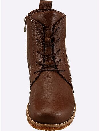 Bottines à lacets cuir nappa de vache - taille standard - helline