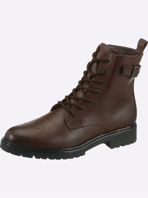 Bottines à Lacets Cuir Nappa De Vache - Taille Standard - Helline - Kiabi