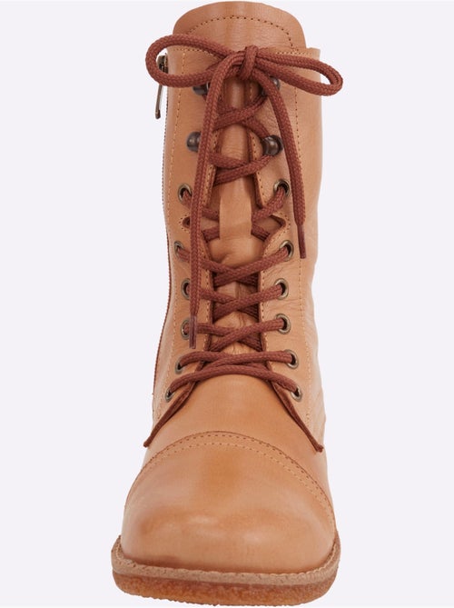 Bottines à Lacets Cuir Nappa De Vache - Taille Standard - helline - Kiabi