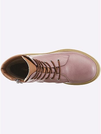 Bottines à Lacets Cuir Nappa De Vache - Taille Standard - Helline