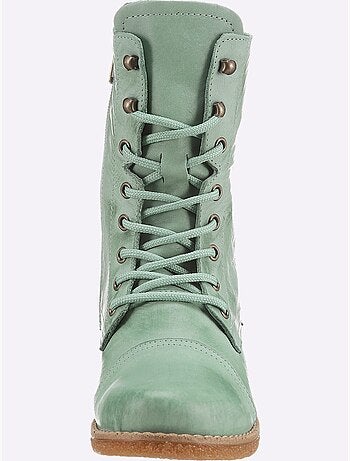 Bottines à Lacets Cuir Nappa De Vache - Taille Standard - Helline