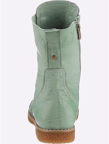Bottines à Lacets Cuir Nappa De Vache - Taille Standard - Helline