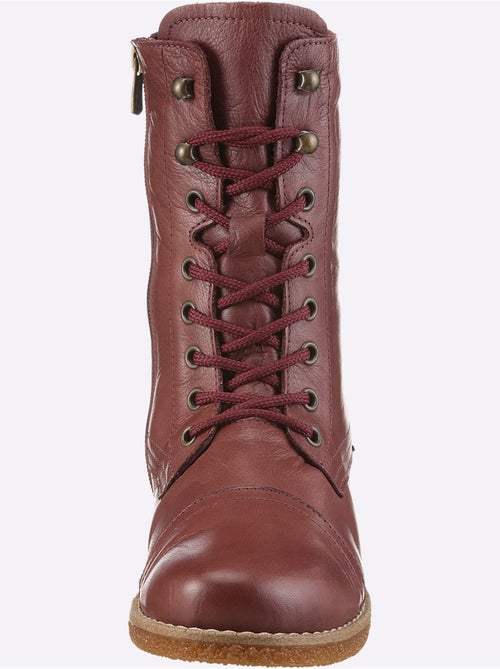 Bottines à Lacets Cuir Nappa De Vache - Taille Standard - helline - Kiabi
