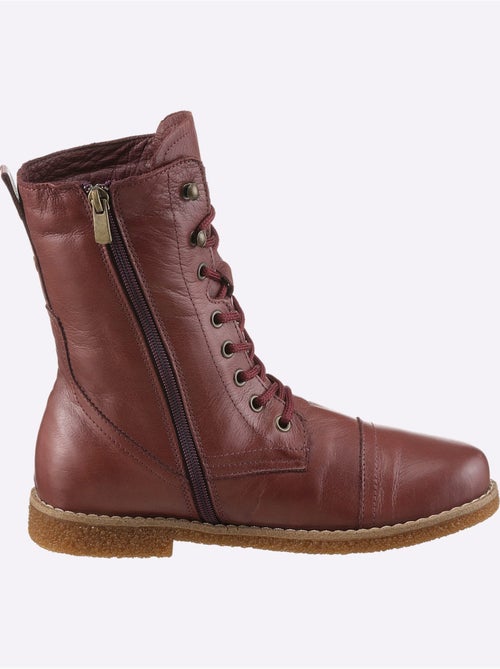 Bottines à Lacets Cuir Nappa De Vache - Taille Standard - helline - Kiabi