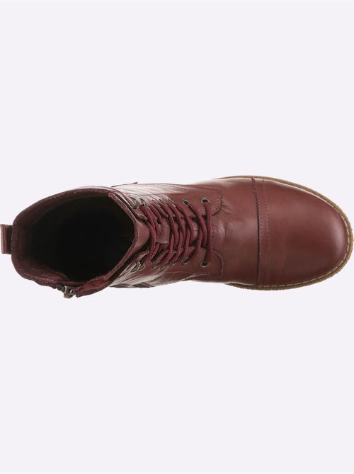 Bottines à Lacets Cuir Nappa De Vache - Taille Standard - helline - Kiabi