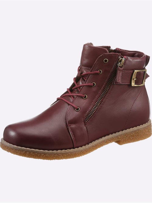 Bottines à Lacets Cuir Nappa De Vache - Taille Standard - helline - Kiabi