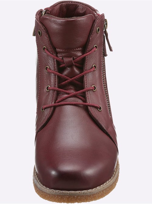 Bottines à Lacets Cuir Nappa De Vache - Taille Standard - helline - Kiabi