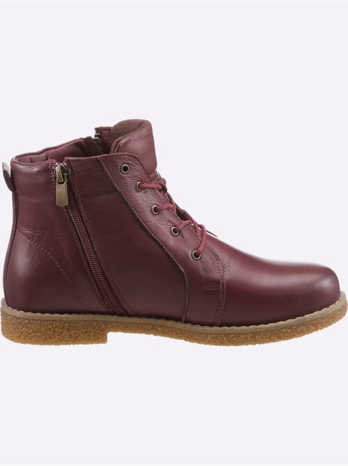 Bottines à Lacets Cuir Nappa De Vache - Taille Standard - helline - Kiabi