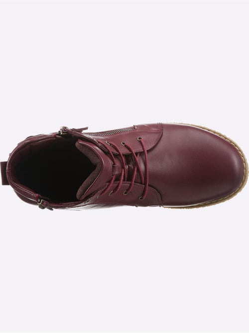 Bottines à Lacets Cuir Nappa De Vache - Taille Standard - helline - Kiabi