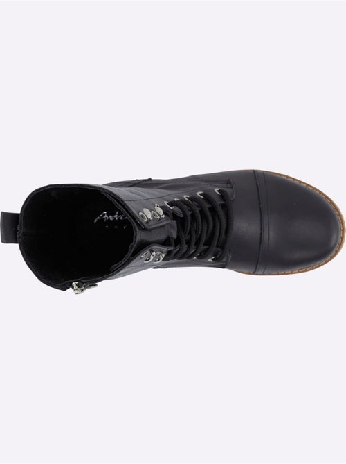 Bottines à Lacets Cuir Nappa De Vache - Taille Standard - helline - Kiabi