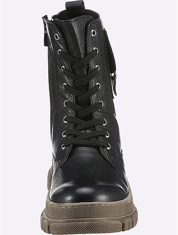Bottines à Lacets Cuir Nappa De Vache - Taille Standard - helline