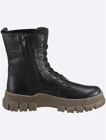 Bottines à Lacets Cuir Nappa De Vache - Taille Standard - helline