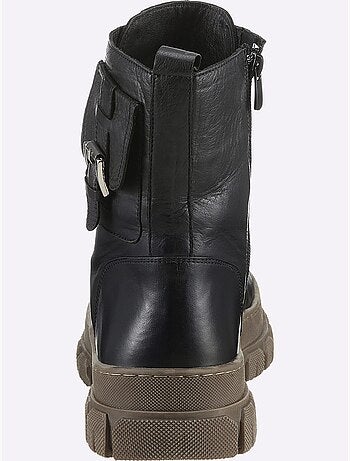 Bottines à Lacets Cuir Nappa De Vache - Taille Standard - helline