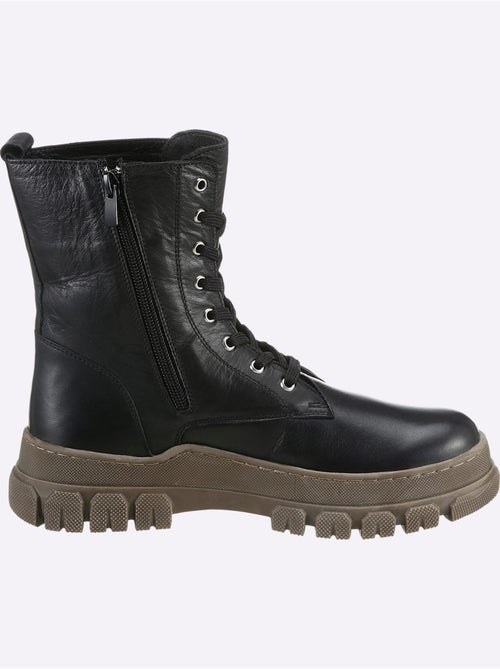 Bottines à Lacets Cuir Nappa De Vache - Taille Standard - helline - Kiabi