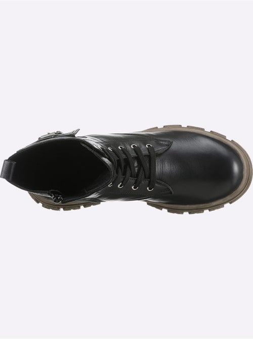 Bottines à Lacets Cuir Nappa De Vache - Taille Standard - helline - Kiabi