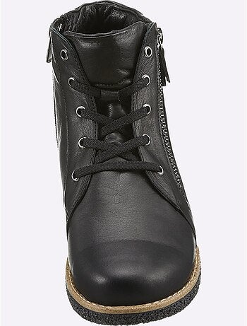Bottines à Lacets Cuir Nappa De Vache - Taille Standard - helline