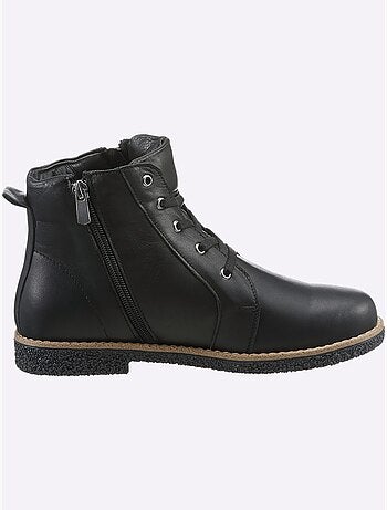 Bottines à Lacets Cuir Nappa De Vache - Taille Standard - helline