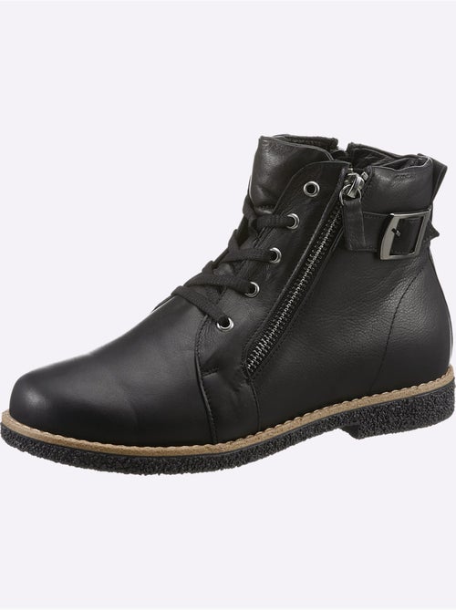Bottines à Lacets Cuir Nappa De Vache - Taille Standard - helline - Kiabi